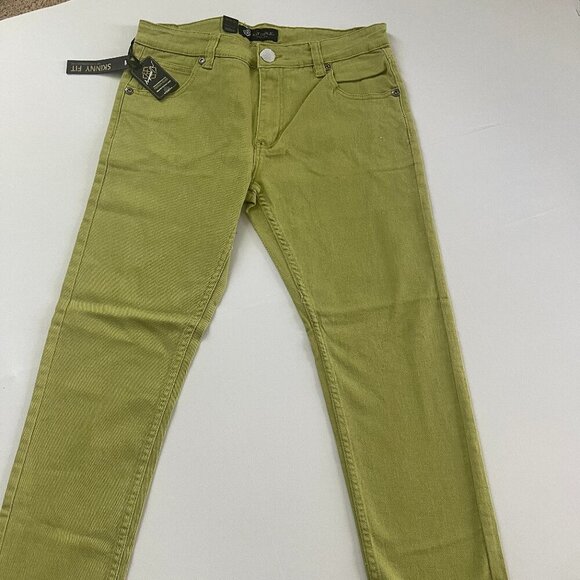 Kayden K Men's Skinny Jeans Stretch Spring Green Size 34x30 NWT - Picture 1 of 4